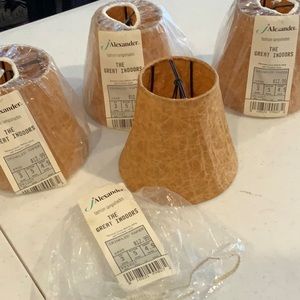 4 Crinkled paper lampshade.